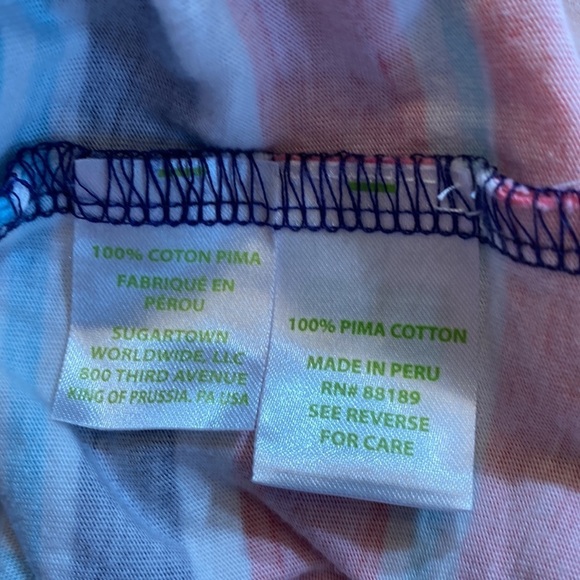 Lilly Pulitzer Bright Navy Little Fish Engineered Beacon T Shirt Dress sz XS - Picture 11 of 12